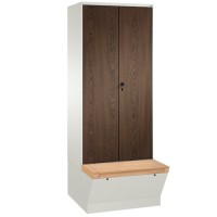 1-Person Wooden HPL clothing locker with large storage box (Evol..