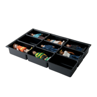 BISLEY drawer division with 9 compartments (packed per 5 pieces)