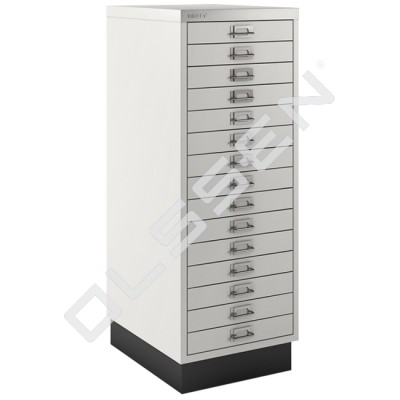 BISLEY A4 Chest of drawers with 15 drawers and plinth