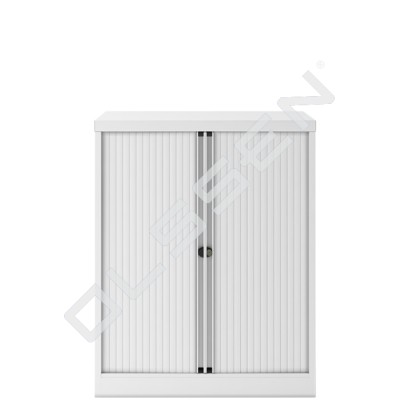 BISLEY Roller door cabinet with 2 shelves - Width 100 cm x Height 120 cm