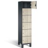 CAMBIO wooden locker with 6 compartments HPL doors (wide model)