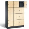 CAMBIO wooden locker with 12 compartments - HPL doors (wide model)