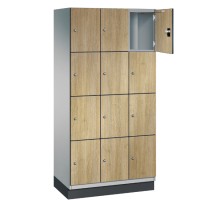 CAMBIO wooden locker with 12 compartments - HPL doors (narrow mo..