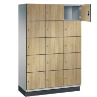 CAMBIO wooden locker with 15 compartments - HPL doors (wide mode..
