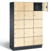 CAMBIO wooden locker with 15 compartments - HPL doors (wide model)