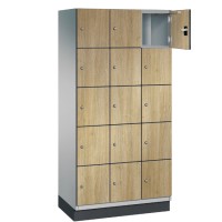 CAMBIO wooden locker with 15 compartments - HPL doors (narrow mo..