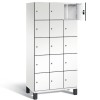 CAMBIO wooden locker with 15 compartments - HPL doors (narrow model)