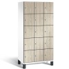 CAMBIO wooden locker with 15 compartments - HPL doors (narrow model)