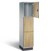 CAMBIO wooden locker with 3 compartments - HPL doors (wide model)