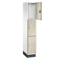 CAMBIO wooden locker with 3 compartments - HPL doors (narrow mod..