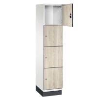 CAMBIO wooden locker with 4 compartments - HPL doors (wide model..