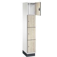 CAMBIO wooden locker with 4 compartments - HPL doors (narrow mod..