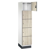 CAMBIO wooden locker with 5 compartments - HPL doors (wide model..