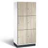 CAMBIO wooden locker with 6 compartments - HPL doors (wide model)