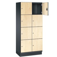 CAMBIO wooden locker with 8 compartments - HPL doors (wide model..