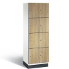 CAMBIO wooden locker with 8 compartments - HPL doors (narrow model)