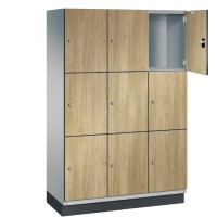 CAMBIO wooden locker with 9 compartments - HPL doors (wide model..