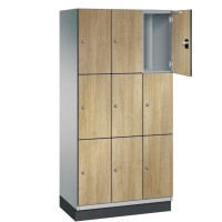 CAMBIO wooden locker with 9 compartments - HPL doors (narrow mod..
