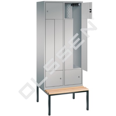 4-person Z-Locker with sofa and fixed doors (Classic)