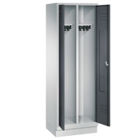 CLASSIC Clothes locker on base with 2 narrow compartments (1 per..