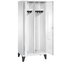CLASSIC Clothes locker on legs with 2 wide compartments (1 perso..