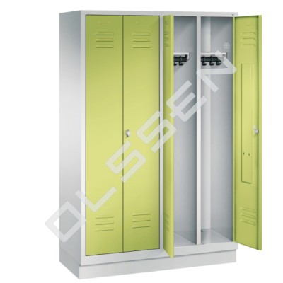 CLASSIC Clothes locker on base with 4 narrow compartments (2 persons)