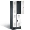 Semi-high locker with 4 compartments - narrow model (Evo)