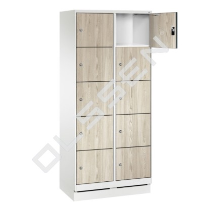 EVOLO Wooden locker with 10 wide compartments (MDF)