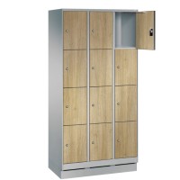 EVOLO Wooden locker with 12 narrow compartments (MDF)