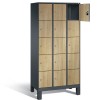 EVOLO Wooden locker with 15 narrow compartments (MDF)