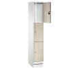 EVOLO Wooden locker with 3 narrow compartments (MDF)