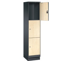 EVOLO Wooden locker with 3 wide compartments (MDF)
