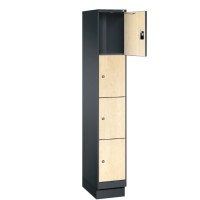 EVOLO Wooden locker with 4 narrow compartments (MDF)
