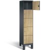 EVOLO Wooden locker with 5 wide compartments (MDF)