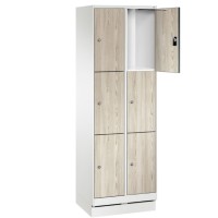 EVOLO Wooden locker with 6 narrow compartments (MDF)