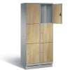 EVOLO Wooden locker with 6 wide compartments (MDF)