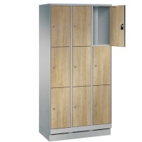 EVOLO Wooden locker with 9 narrow compartments (MDF)