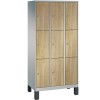 EVOLO Wooden locker with 9 narrow compartments (MDF)