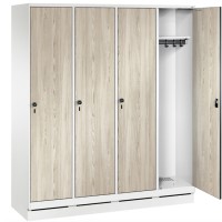 EVOLO Wooden clothing locker for 4 people - wide model (MDF)