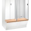 2-Person Wooden HPL clothing locker with large storage box (Evolo)