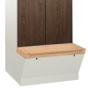 1-Person Wooden MDF clothing locker with large storage box (Evolo)