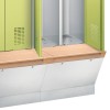 2-person steel clothing locker with large storage box (Evolo)