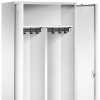 1-person steel clothing locker with large storage box (Evolo)