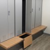 1-person steel clothing locker with large storage box (Evolo)