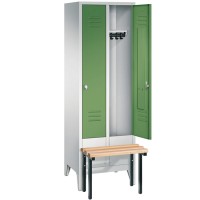 2-person clothing locker with pre-built bench (Express)