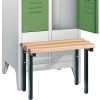 2-person clothing locker with pre-built bench (Express)