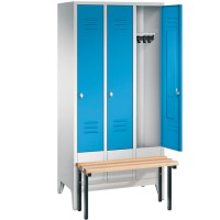 3-person clothing locker with pre-built bench (Express)