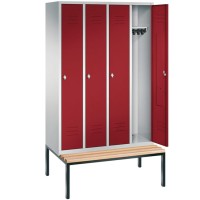 4-person clothing locker with under bench seat (Express)