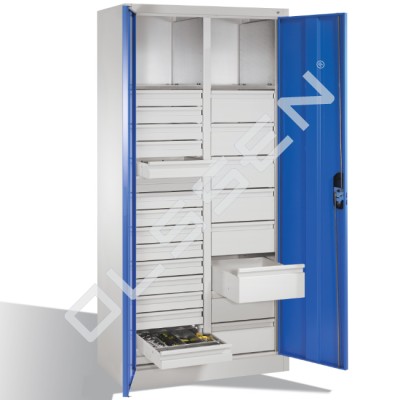 Workshop cupboard with 24 drawers and 2 shelves - 195 x 93 cm (Express)