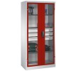 Storage cupboard with 3 large drawers - transparent doors (Classic)